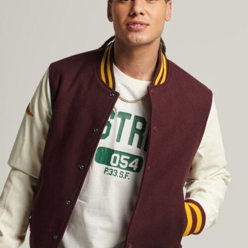 Brown Varsity Leather Jacket