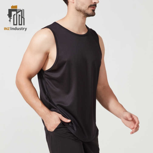 Black Sleeveless Gym Shirt