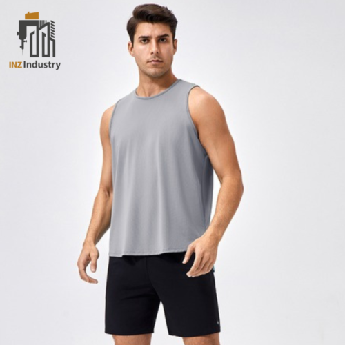 Gray Sleeveless Gym Shirt