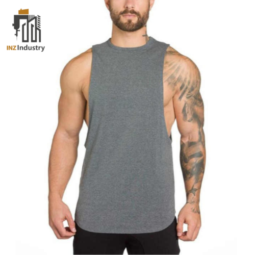 Sleeveless Gym Shirt In Gray